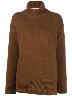 Plan C long-sleeve cashmere-blend jumper - Brown