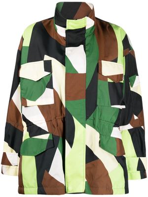 Plan C Messy Masses geometric-pattern jacket - Green
