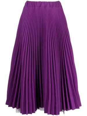 Plan C pleated midi skirt - Purple