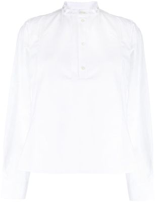 Plan C stand-up collar cotton shirt - White