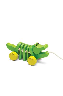 PlanToys Dancing Alligator Pull Toy in Green