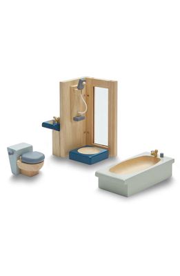 PlanToys® Dollhouse Bathroom Furniture - Orchard in Blue 