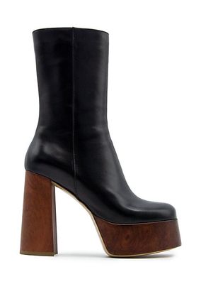 Platform Leather Ankle Boots