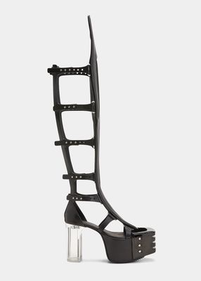 Platform Leather Gladiator Sandals