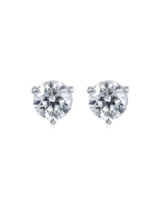 Platinum Diamond Post Earrings, 1.5tcw.