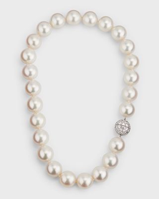 Platinum Diamond South Sea Pearl Necklace