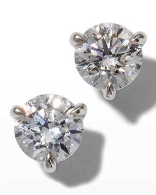 Platinum Diamond Stud Earrings, 1 tcw