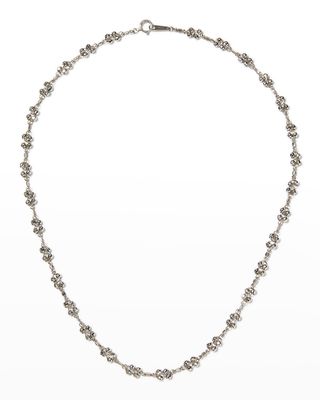 Platinum Florette Bead Necklace