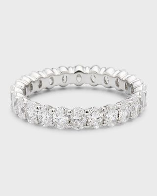 Platinum Oval FG/VS Diamond Eternity Band, Size 6.75, 2.44tcw