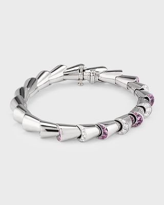 Platinum Pink Sapphire and Diamond Bracelet