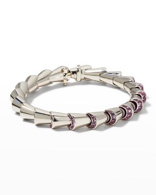 Platinum Pink Sapphire Cornucopia Bracelet