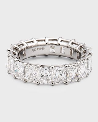 Platinum Radiant FG/VS Diamond Eternity Band, Size 6, 7.38tcw