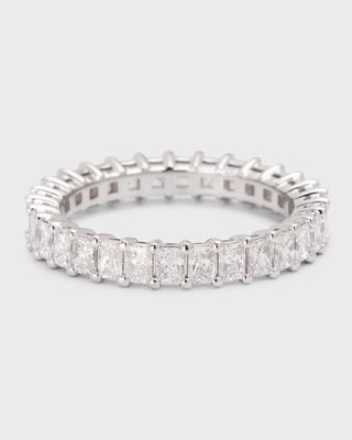 Platinum Radiant FG/VS Diamond Eternity Band, Size 6.75, 2.22tcw