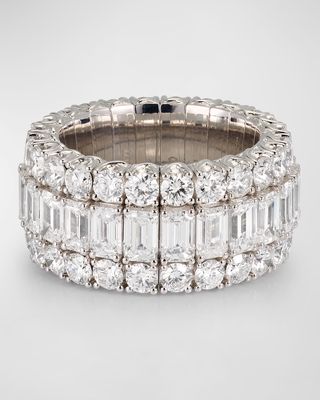Platinum Xpandable Diamond Ring, Size 6.5 - 9.75