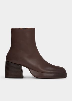Plattino Leather Ankle Booties