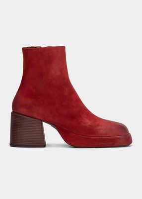 Plattino Suede Ankle Booties