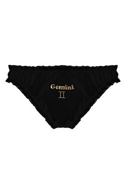 Playful Promises Gemini Chiffon Panties in Black