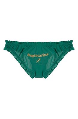 Playful Promises Sagittarius Embroidered Bikini in Green
