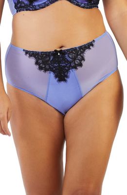 Playful Promises Stevie Lilac Mesh & Lace Briefs in Lilac/Black