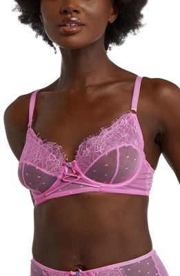 Playful Promises Ziggy Dot Unlined Underwire Bra in Pink