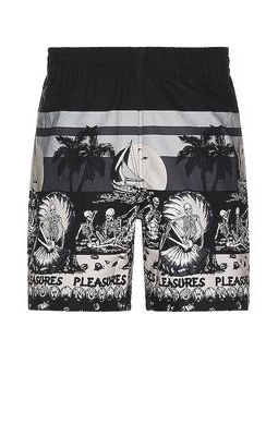 Pleasures Beach Shorts in Black