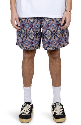 PLEASURES Coffer Tapestry Jacquard Shorts in Blue