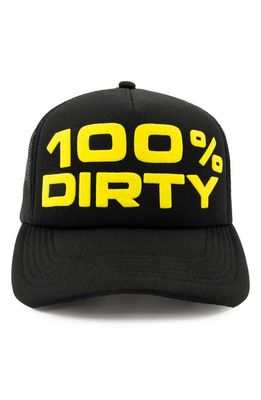 PLEASURES Dirty Embroidered Baseball Cap in Black