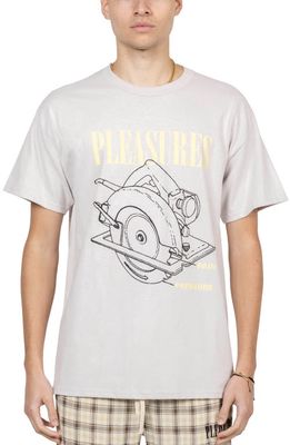 PLEASURES DIY Cotton Graphic T-Shirt in Silver