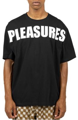PLEASURES Expand Heavyweight Logo T-Shirt in Black