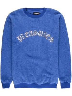Pleasures fleece-texture cotton jumper - Blue