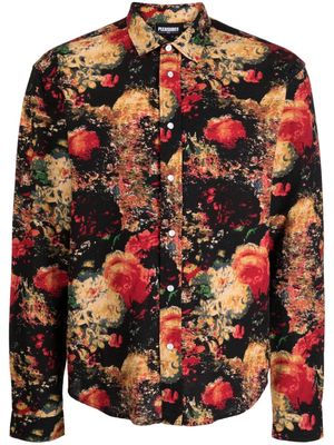 Pleasures Gosling floral-print shirt - Black