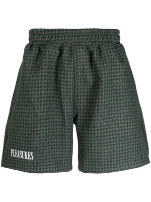 Pleasures Intercept houndstooth-pattern shorts - Green