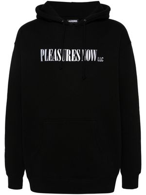 Pleasures LLC logo-print hoodie - Black