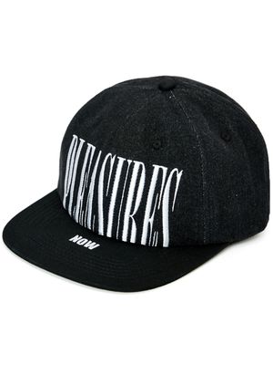 Pleasures logo-embroidered cap - Black