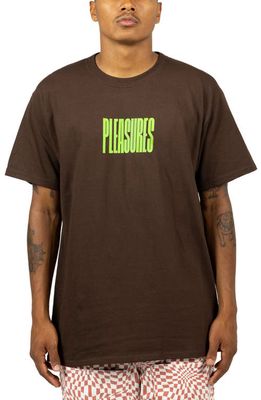 PLEASURES Master Graphic T-Shirt in Brown
