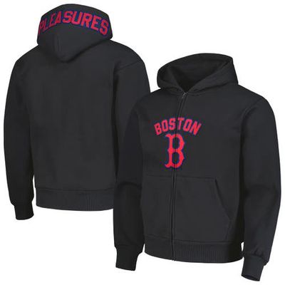 PLEASURES Men's Black Boston Red Sox Opening Day Full-Zip Hoodie