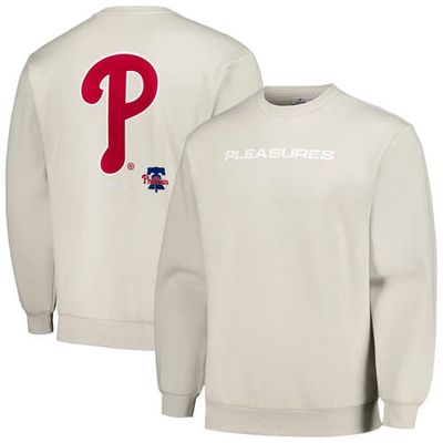 PLEASURES Men's Gray Philadelphia Phillies Ballpark Pullover Sweatshirt