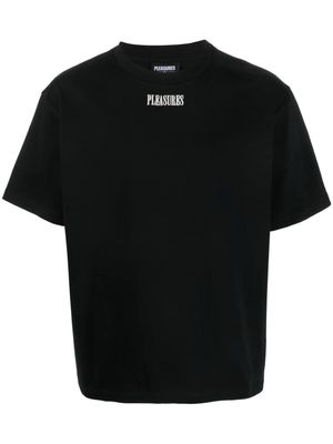 Pleasures plaid-design cotton T-shirt - Black