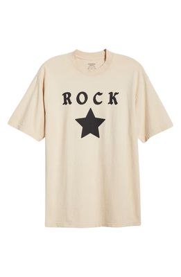 PLEASURES Rockstar Graphic T-Shirt in Cream