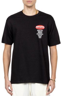 PLEASURES Rolling Stones Cotton Graphic T-Shirt in Black
