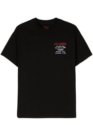 Pleasures slogan-print cotton T-shirt - Black