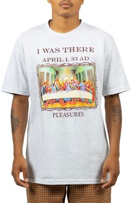 PLEASURES Supper Graphic T-Shirt in Ash Grey