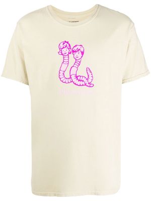 Pleasures Worms print T-shirt - Neutrals