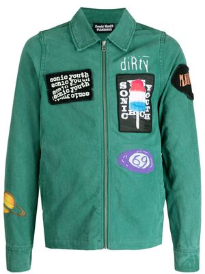 Pleasures x Sonic Youth patch-detail jacket - Green