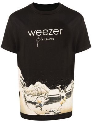 Pleasures x Weezer mountain-print T-shirt - Black