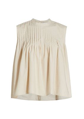 Pleated A-Line Blouse