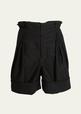 Pleated Cuff Shorts