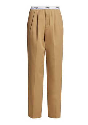 Pleated Elastic Waistband Pants