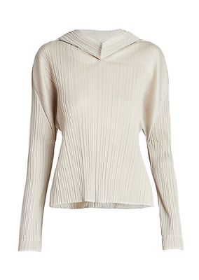 Pleated Hooded Top