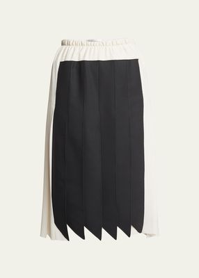 Pleated Panel Handkerchief Skirt